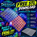 STL:  FREE Frag Rack STL File | 49-Spot Reef Coral Frag Holder